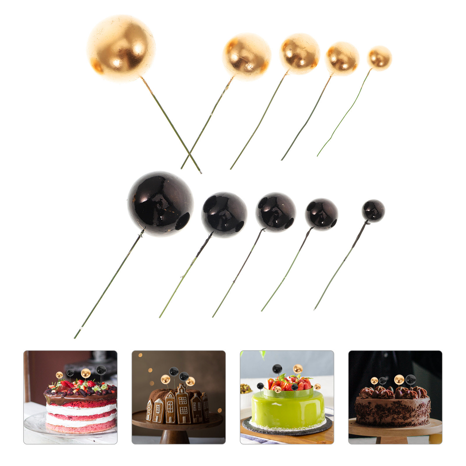 Wedding Decoration Supply - 60 Adet Premium Pasta Süsleme Malzemeleri,