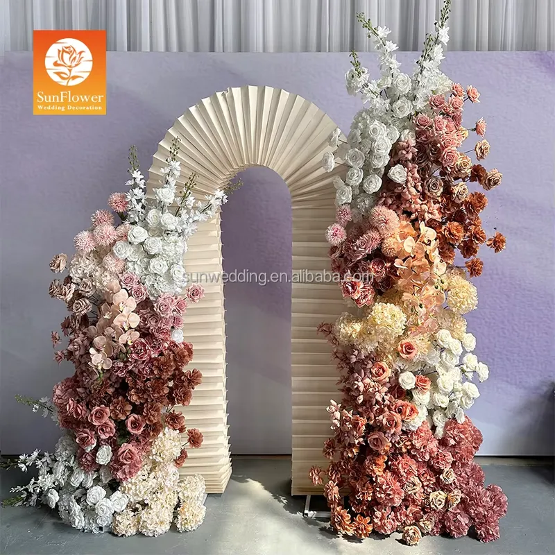 Wedding Arch Flower - Düğün Dekorasyonu için Özelleştirilmiş Renkli Sunwedding