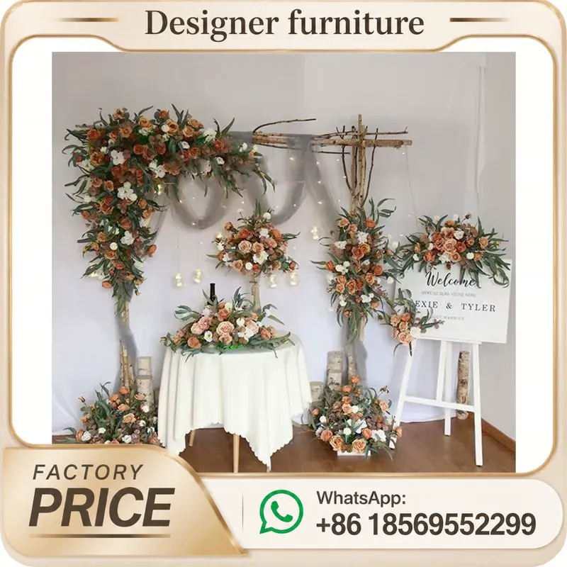 Wedding Arch Flower - Yapay Gül Köşe Çiçek Seti İpek
