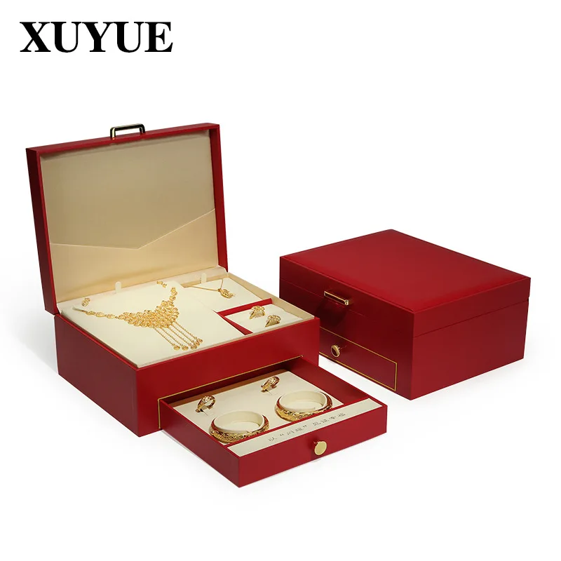 Wedding Package Gold - Yüksek sınıf lüks mücevher kutusu kolye