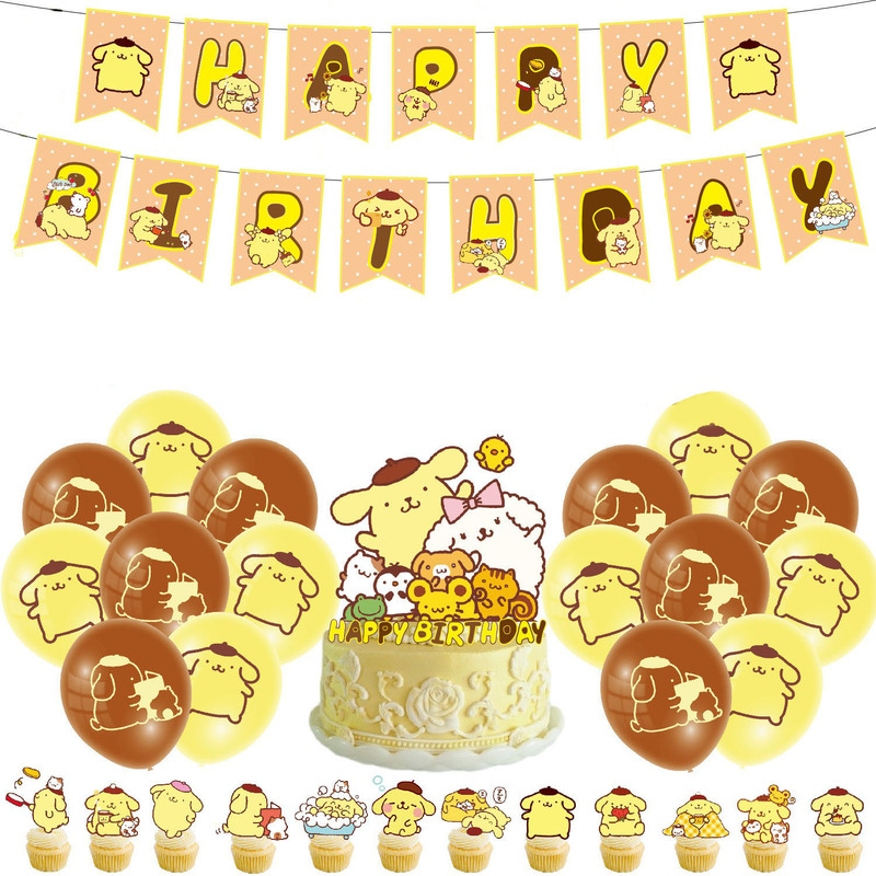 Confetti Balloon Set - Hello Kitty ve Pompompurin temalı doğum