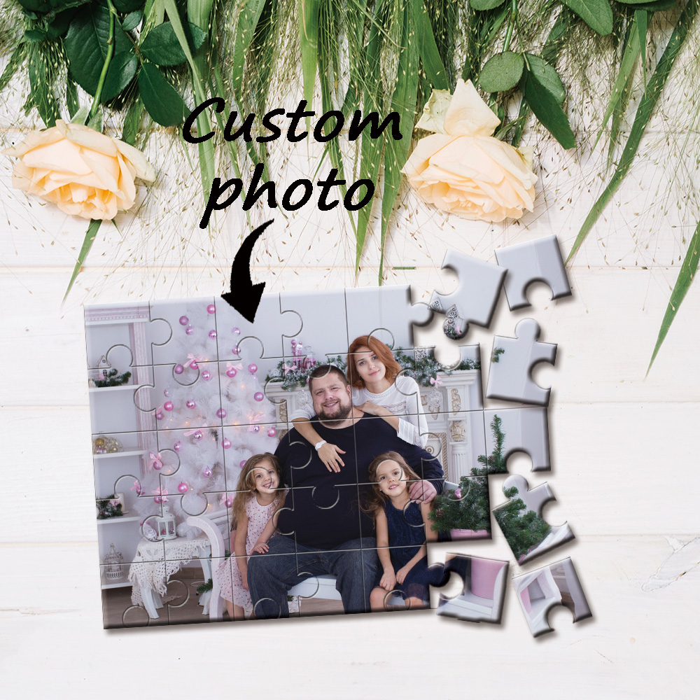 Wedding Souvenir - 35/300/500/1000 adet, Kişiselleştirilmiş fotoğraf yapboz, Çift,