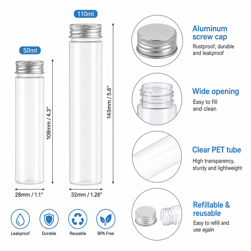 20 adet 50ml/100ml şeffaf düz  - Wedding Souvenir incelemesi ve fiyatı