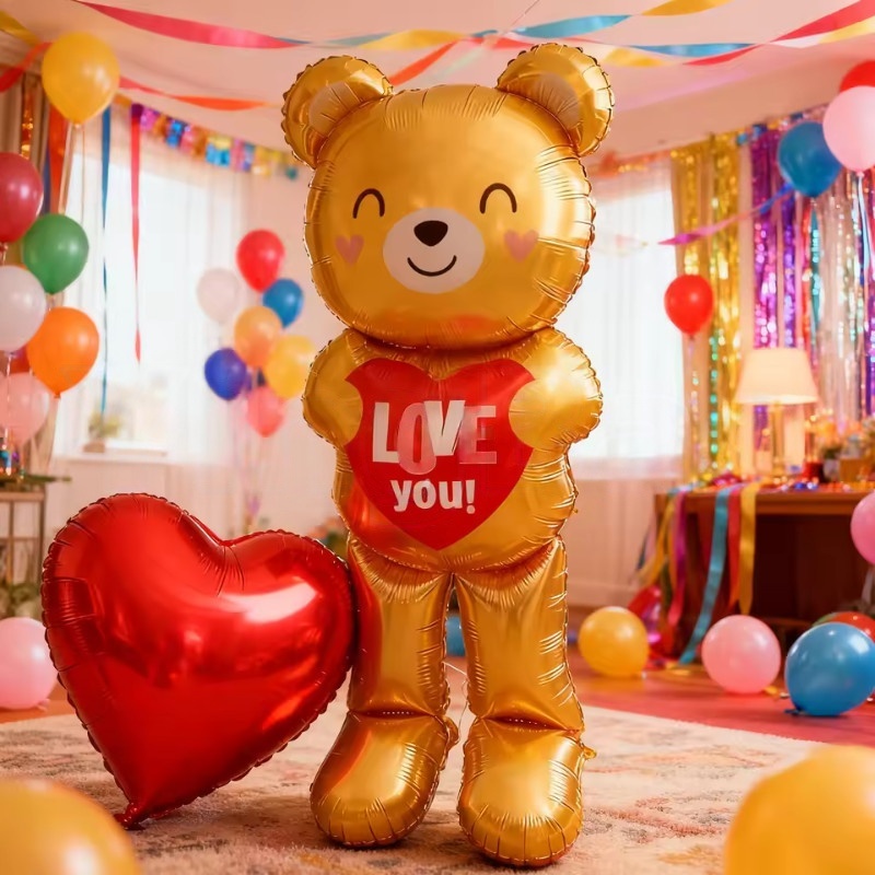 Büyük 60 inç Ayakta Duran Kalp - Confetti Balloon Set incelemesi ve fiyatı