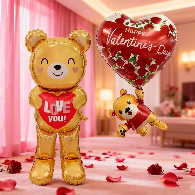 Büyük 60 inç Ayakta Duran Kalp - Confetti Balloon Set incelemesi ve fiyatı