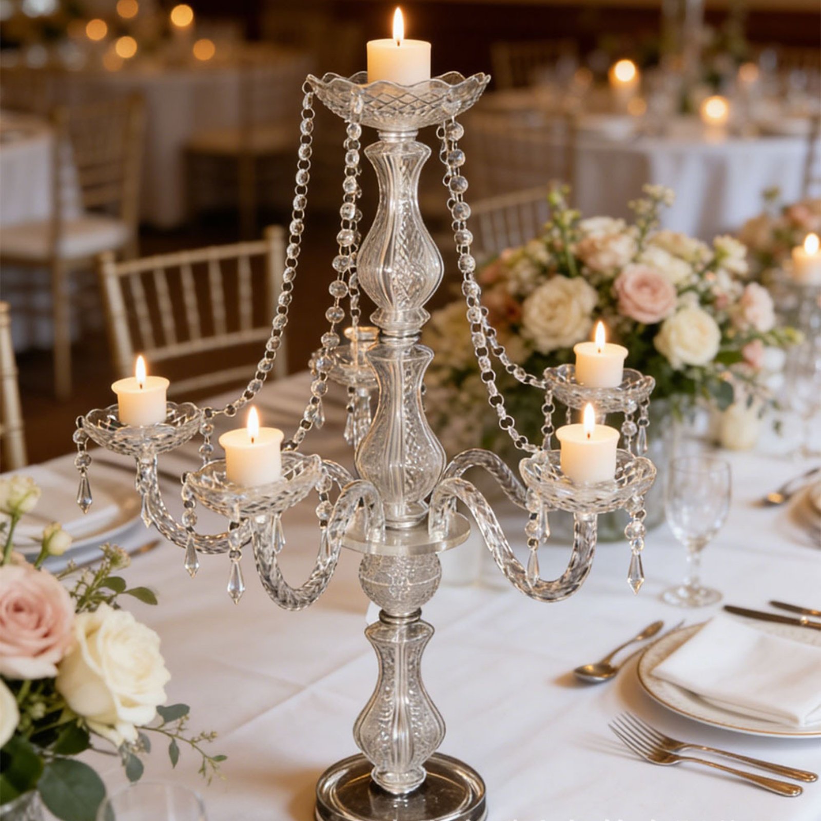 Kristal Şamdan Zarif Düğün Şam - Wedding Decoration Supply incelemesi ve fiyatı
