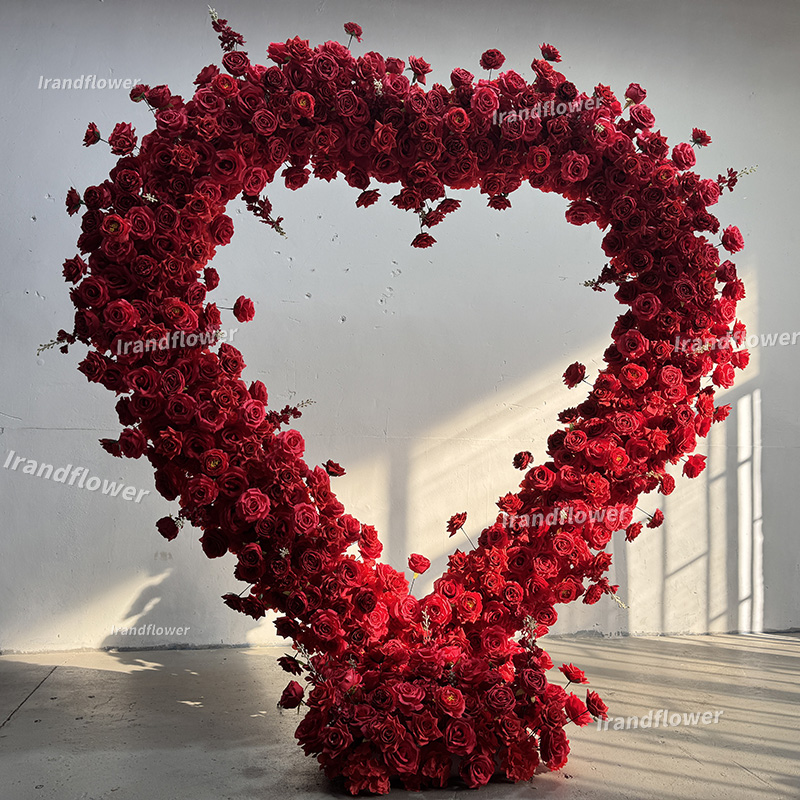 Kırmızı Kalp Şeklinde Yapay Çi - Wedding Arch Flower incelemesi ve fiyatı