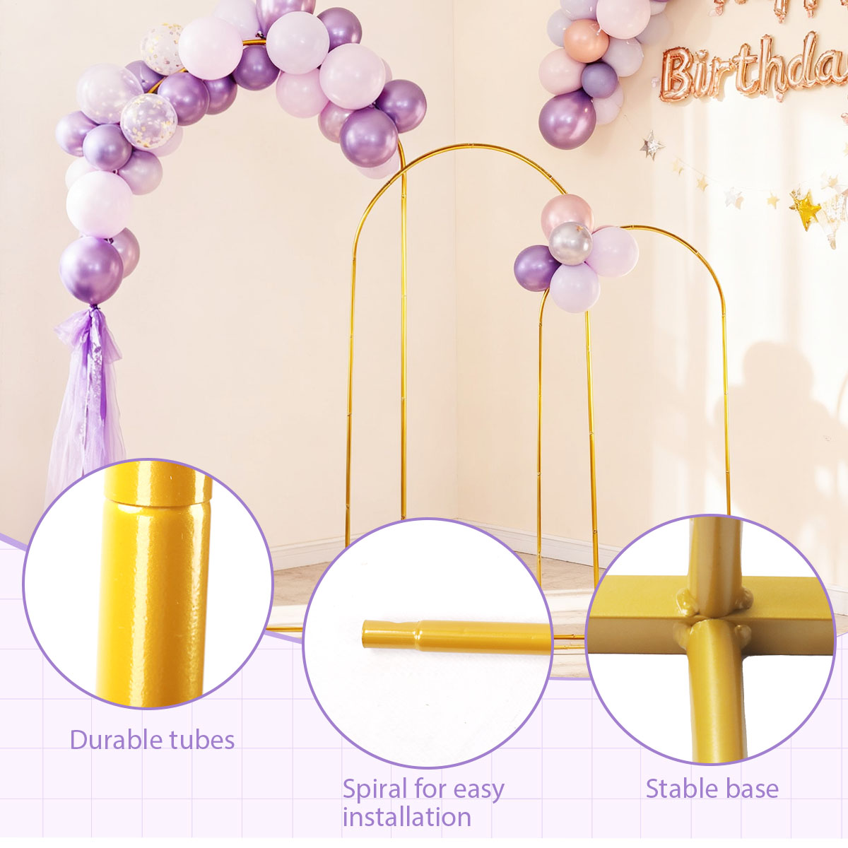 3'lü Altın Metal Kemer Seti, A - Confetti Balloon Set incelemesi ve fiyatı